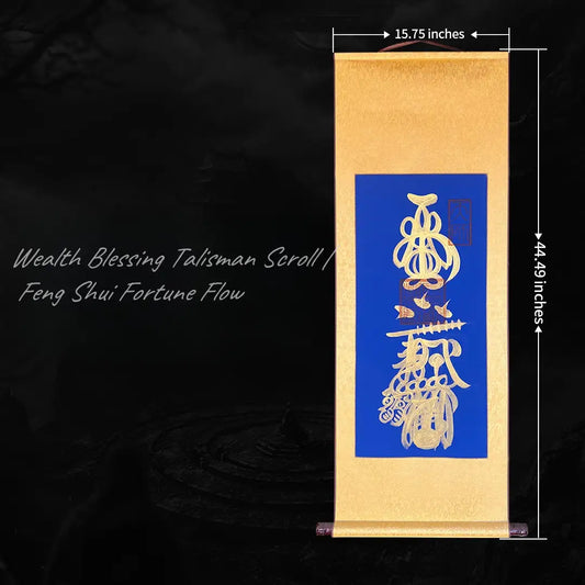 Wealth Blessing Talisman Scroll | Feng Shui Fortune Flow